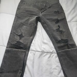 Hollister Men’s Skinny Distressed Gray Jeans